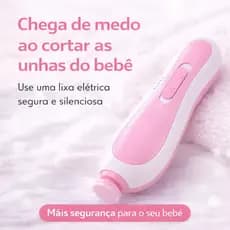 Rosa - Aparador de Unhas Elétrico Infantil – Lixa Segura e Silenciosa para Bebês
