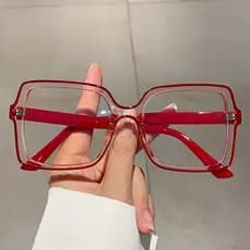 Óculos De Lente Transparente Com Armação Quadrada Grande , Decorativos Para Computador Da Moda Mulheres E Homens
