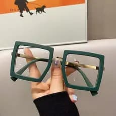 Óculos de Moda para Mulheres e Homens, Óculos Quadrados Transparentes, Óculos Retro com Dioptrias Negativas.