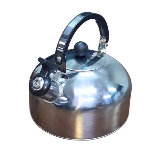 Chaleira Aço Inox Cromada Com Apito 2 Litros Linda Elegante Café Chá