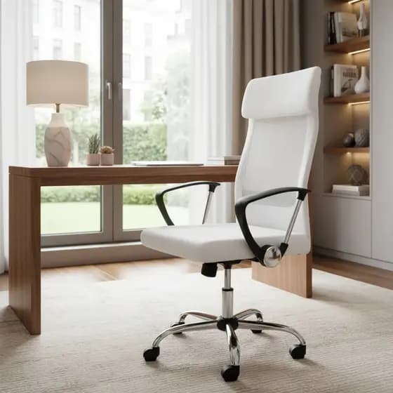 Cadeira De Escritório Ergonômica Confortável Giratória Presidente