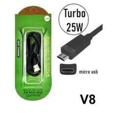 10 Cabos carregadores V8 ou Tipo C ou Lightning Turbo