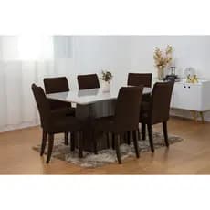 Capas Para Cadeira de Jantar - Kit 6 Peças Malha Gel com Elástico