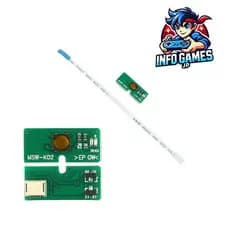 Placa Botão Power Liga/Desliga + Cabo Flat 6 Vias Compatível PS3 Super Slim – Peça de Reposição