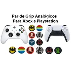 Par de Capinhas Grip de Silicone para Analógicos – PS5, PS4, Xbox Series, One e 360 | Antiderrapante