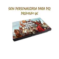 Skin Adesivo 4k para PS2 Slim 7000-9000 SEM BOLHAS Design Exclusivo Qualidade Fácil Aplicação!