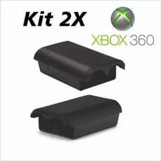 Kit 2x Tampa + Caixa de Pilha para Controle Xbox 360 | Compatível com Microsoft