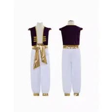 Fantasia Infantil de Halloween Filme Aladdin Lâmpada Mágica Fantasia de Cosplay de Príncipe Ali Fantasia de Per