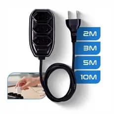 Extensão Elétrica 3 Tomadas Tripolar Bivolt 2 3 5 10 Metros