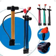 Bomba De Ar Manual 3 Bicos Schrader E Presta Encher Pneu Carro Moto Bicicleta Bike Bola Boia Balão Colchão Piscina