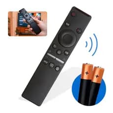 Controle Remoto Para Tv Samsung Smart 4k Netflix Prime Globoplay + 2 Pilhas