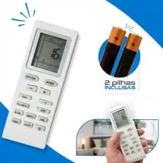 Controle Remoto Para Ar Condicionado Gree Split Inverter + 2 Pilhas - Montza