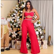 Macacão feminino vermelho