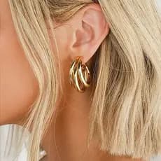 Novo Coreano C Forma Brincos Irregular Semicírculo Moda Jóias Para Mulher