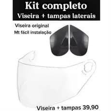 KIT.  VISEIRA + TAMPAS LATERAIS para o CAPACETE LIBERTY 4