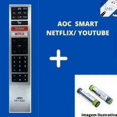 Controle Remoto Compatível Para Tv AOC Led Smart 4k