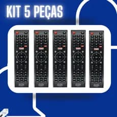 Kit 5 peças de controle remoto compatível com Semp To shi ba Smart 9009 7801 6810