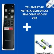 controle remoto para Tv Tcl smart Netflix globoplay com pilhas