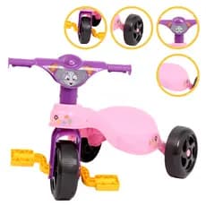 Motoco Triciclo Infantil Velopide Simples Pais e Filhos Menino e Menina Com Pedal e Selo Inmetro
