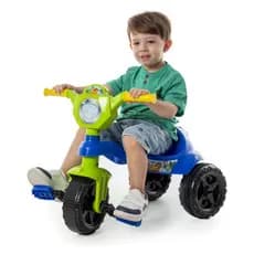 Kemotoca Triciclo Infantil Velotrol Dinossauro e Unicornio Kendy Com Pedal Menino e Menina Brinquedo