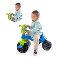 Kemotoca Triciclo Infantil Velotrol Dinossauro e Unicornio Kendy Com Pedal Menino e Menina Brinquedo