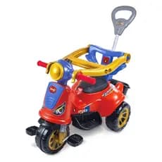 Motoca Avespa Maral Homem Aranha Triciclo Com Haste de Empurrar Completo Proteção Lateral Pedal