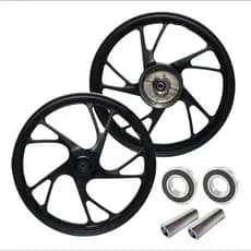 Par Roda Liga Leve com Rolamento Titan 160 Fan 160 A Disco Lona Alumínio Preto