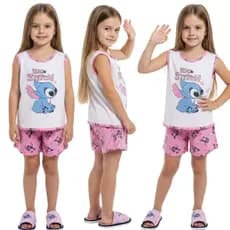 Baby Doll Infantil Regata Lilo / Pijama de Menina Lilo / Short Doll Feminino