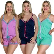Baby Doll Alça Blogueira com Botões ideal no Pós Cirúrgico e Amamentação
