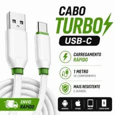 Cabo USB Tipo C 1m Reforçado ⚡ Carregamento Rápido Android Resistente