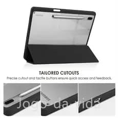 Capa Case Para Acrílico Com Samsung Galaxy Tab S8 Plus/S9 PLUS 12,4 polegadas Suporte Caneta