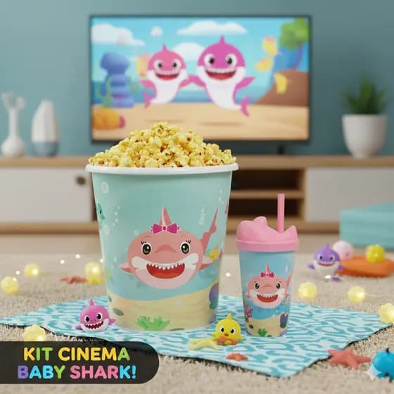 1 Balde de Pipoca 3,8/ 2,5 Litros + Copo Tampa 3d Personalizados Animais Divertidos