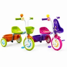 Triciclo Motoca Infantil Nathor Honey Bee Menina  Cestinha e Cadeirinha / Triciclo Little Fox Menino Alumínio Silencioso