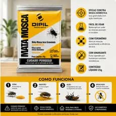 Isca Granulada Mata Moscas Dipil Eficaz No Controle das Moscas  Uso Doméstico
