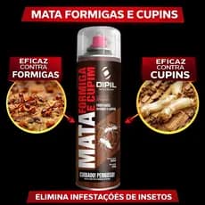 Mata Cupim e Formiga 300 ml Dipil Aerosol C/ Aplicador de precisão