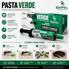 Pasta Verde Gel Formicida Para Formiga Doceiras de Casa 10g Dipil