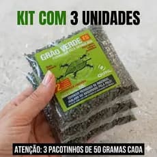 kit 3 Sachê Isca Granulada Controle  Formigas Cortadeiras Grão Verde FS 50g Dipil – Ação Prolongada e Alta Eficiência