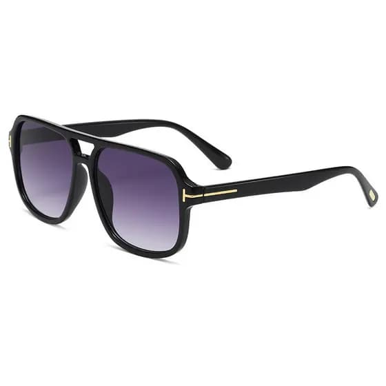 Óculos De Sol Masculino E Feminino Moda Retrô Ponte Dupla Armação Grande UV400