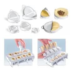 Kit Formas de Coxinha Salgado Modelador 8 Coxinhas + Forma Pastel Risole 5 Tamanhos
