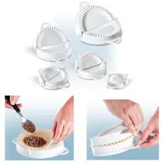 Kit 5 Tamanhos Forma Modeladora Pastel Risole Fogassa Empanada Salgados