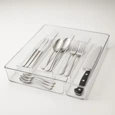 Organizador de Talheres para Gaveta com 5 Divisórias Cozinha Organizada Multiuso