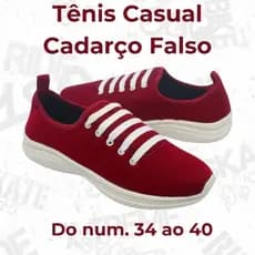 Tênis Feminino Calce Facil - Cadarço Falso mod. 0101