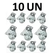 Kit 10 Rodízios 5 cm Incolor para Moveis em Geral