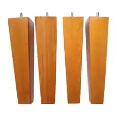 KIT 4 PÉ TRAPEZIO 25 CM CASTANHO MADEIRA MACIÇA - ENVIA BRASIL