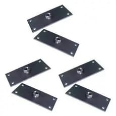 Kit 6 Chapinha Chapa Reta Fixação Pé Palito Base Metal Aço Pé Móveis Rosca 5/16 - Envia Brasil
