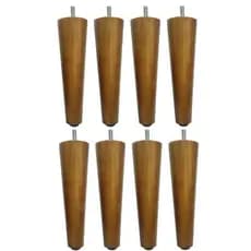 Kit 8 Pés Palito 15 Cm Pés Para Poltrona Puff Pés Conico Retro Recamier