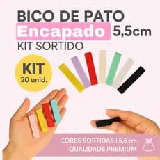 Bico de Pato Encapado 5cm – Kit 20 Unidades Sortidas | Pares em Cores Variadas, Apliques e Artesanato infantil