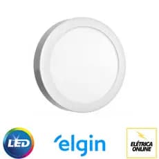 Painel Plafon Led Sobrepor Redondo 18w 6500K Bivolt Branca Elgin