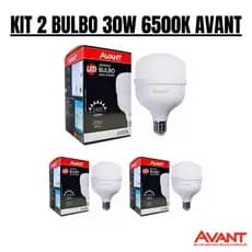 KIT 2 Lâmpada Bulbo Led 30w Bivolt 6500K E27 - AVANT