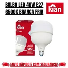 Lâmpada Bulbo Led 40w Branca Fria 6500k E27 Kian